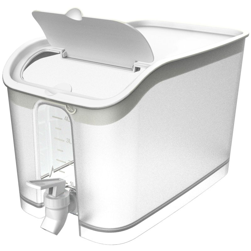 EDA drankdispenser, 5 liter, transparant, met deksel